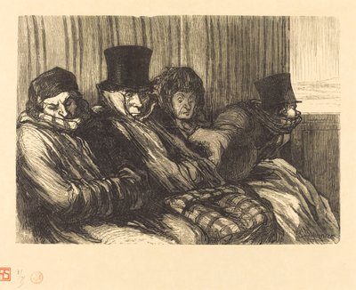 Pleasure Train by Charles Maurand after Honoré Daumier
