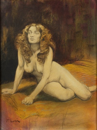 Lying Female Nude by Charles Maurin