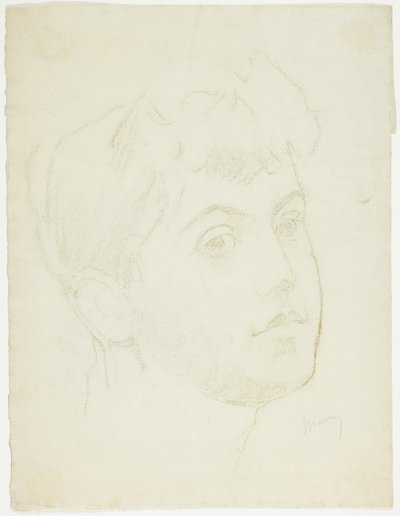 Portrait Head of a Young Woman by Charles Maurin