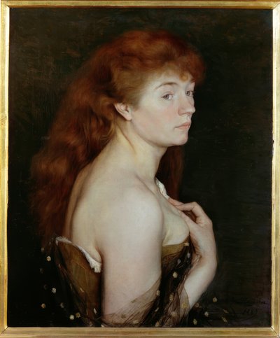 Portrait of a Young Redheaded Woman by Charles Maurin