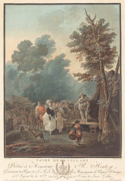 Village Fair by Charles Melchior Descourtis after Nicolas Antoine Taunay