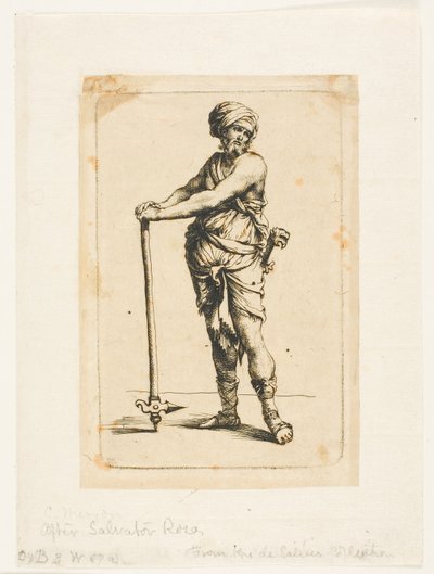 A Soldier Standing, Full Face by Charles Meryon