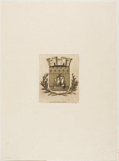 Arms Symbolic of the City of Paris by Charles Meryon