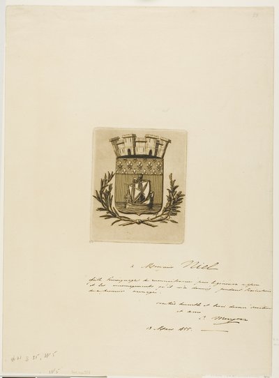 Arms Symbolic of the City of Paris by Charles Meryon