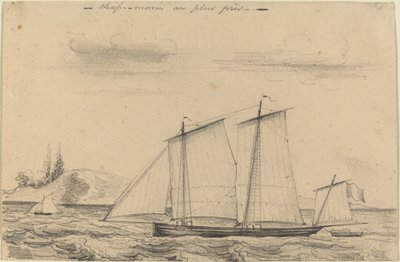 Chasse-maree au plus pres by Charles Meryon