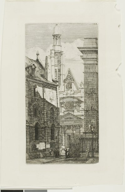 Church of St. Etienne du Mont, Paris by Charles Meryon