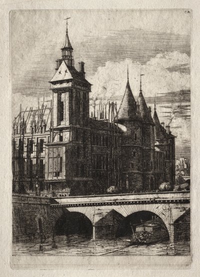 Etchings of Paris: The Clock Tower by Charles Meryon