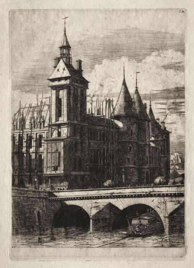 Etchings of Paris: The Clock Tower, 1852 by Charles Meryon