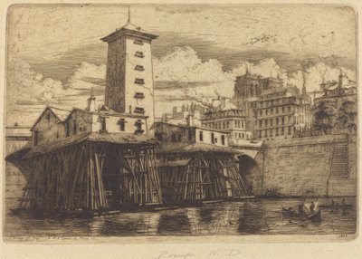 The Notre-Dame Pump by Charles Meryon