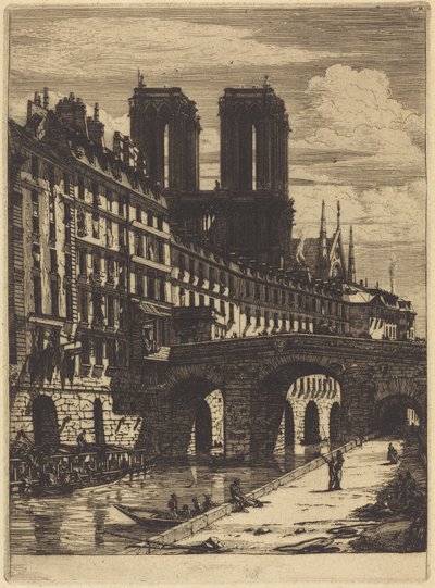 The Little Bridge, Paris by Charles Meryon
