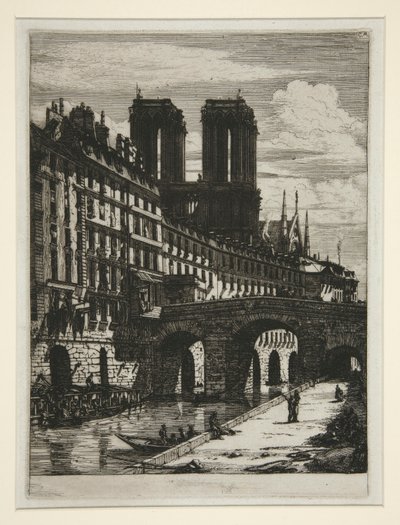 The Little Bridge, Paris by Charles Meryon