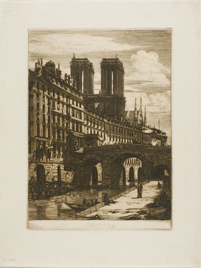 Le Petit Pont, Paris by Charles Meryon