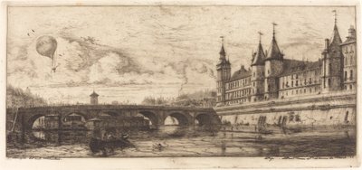 The Pont-au-Change, Paris by Charles Meryon