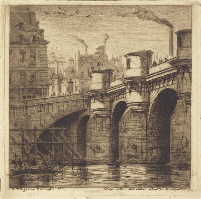 The Pont Neuf, Paris by Charles Meryon
