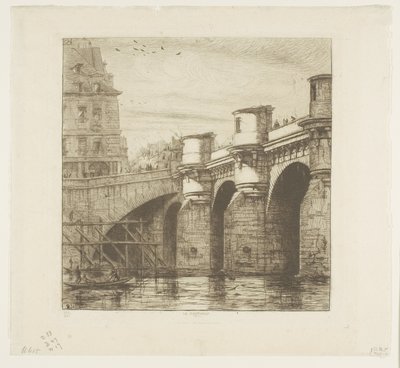 Pont-Neuf, Paris by Charles Meryon