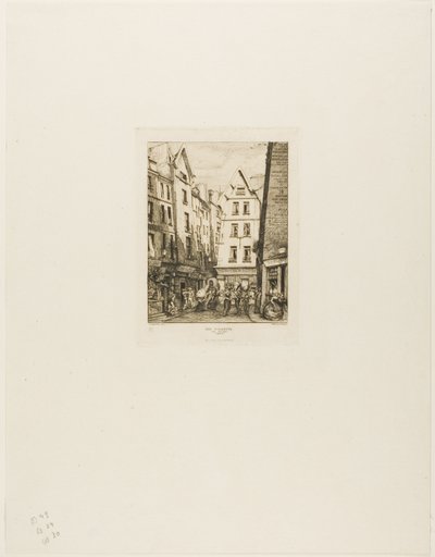 Rue Pirouette aux Halles, Paris by Charles Meryon