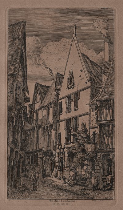 Rue des Toilés, Bourges by Charles Meryon