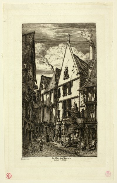 Rue des Toiles, Bourges by Charles Meryon
