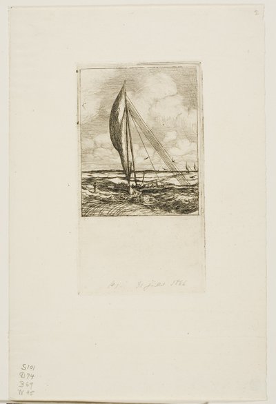 Swift-Sailing Proa, Mulgrave Archipelago, Oceania by Charles Meryon