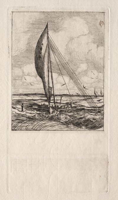 Swift Sailing Proa, Mulgrave Archipelago, Oceania by Charles Meryon