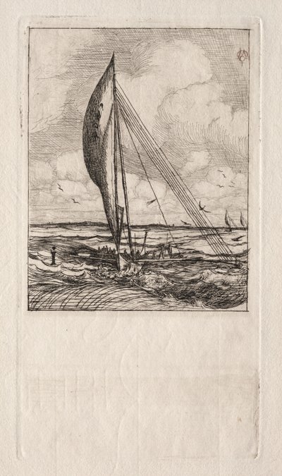 Swift Sailing Proa, Mulgrave Archipelago, Oceania, 1866 by Charles Meryon