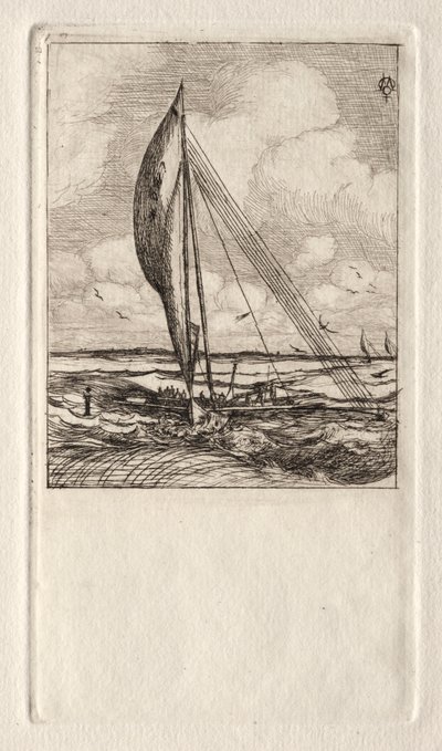 Swift Sailing Proa, Mulgrave Archipelago, Oceania, 1866 by Charles Meryon