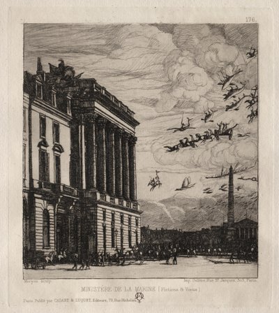 The Admiralty, Paris by Charles Meryon