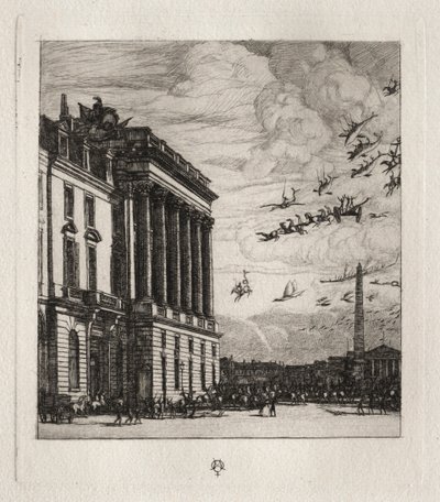 The Admiralty, Paris, 1865 by Charles Meryon