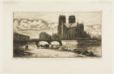 The Apse of Notre-Dame, Paris by Charles Meryon