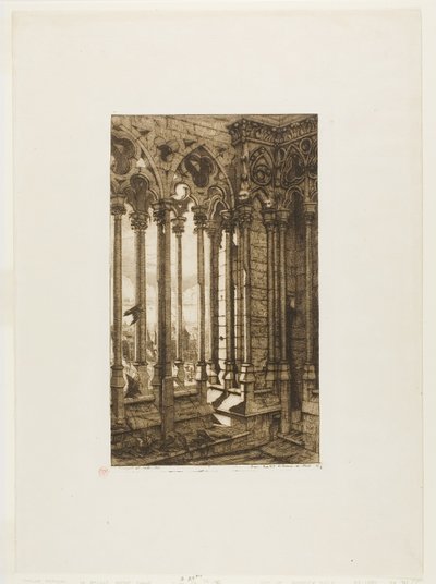 The Gallery of Notre-Dame, Paris by Charles Meryon