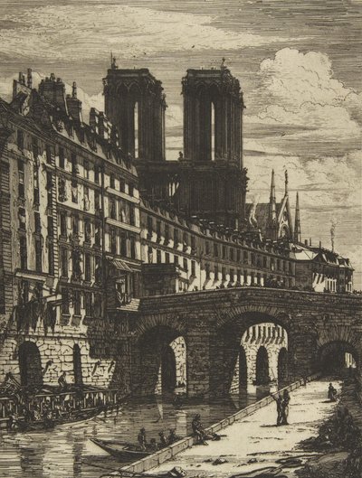 The Petit Pont, Paris by Charles Meryon