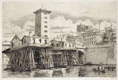 The Pump, Notre Dame by Charles Meryon