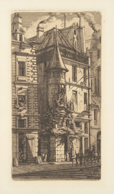 Turret, Rue de la Tixeranderie by Charles Meryon