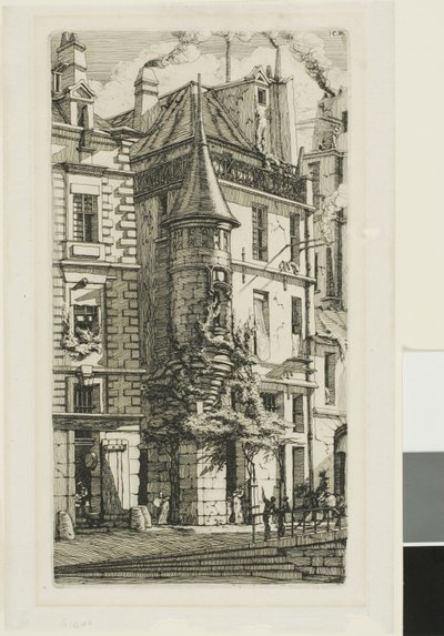 Tourelle de la rue de la Tixeranderie by Charles Meryon