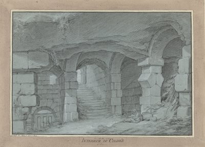 View in the Colosseum by Charles Michel Ange Challe