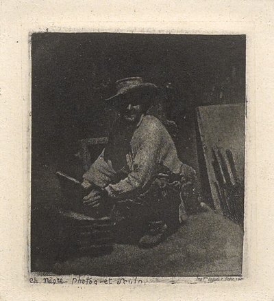 The Crouching Mason by Charles Nègre