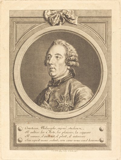 Louis Cesar de La Baume-le-Blanc by Charles Nicolas Cochin II