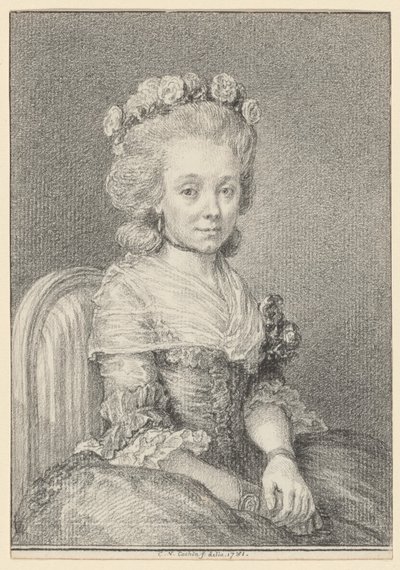 Mademoiselle Grogniard, Dame de Saint-Just by Charles Nicolas Cochin II