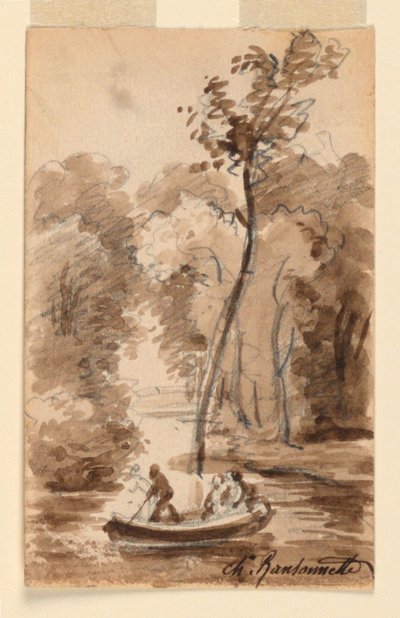 A Stream in Woods by Charles Nicolas Ransonnette