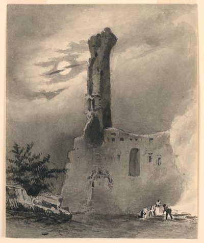 Ruins of a Medieval Castle by Charles Nicolas Ransonnette