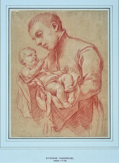 Young Religious Holding a Child by Charles Parrocel