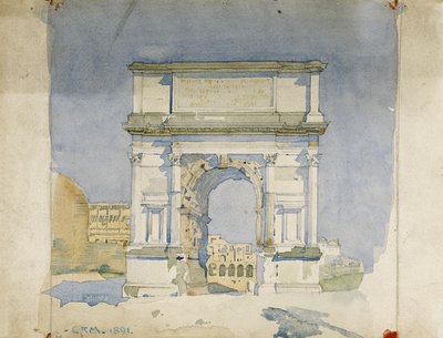 Arch of Titus, Rome, 1891 by Charles Rennie Mackintosh