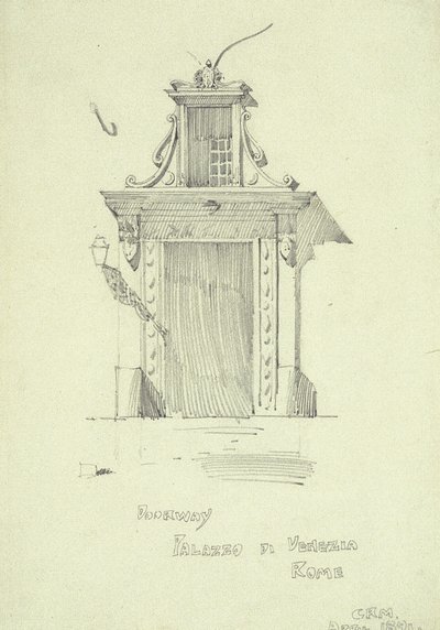 Doorway, Palazzo di Venezia, Rome by Charles Rennie Mackintosh