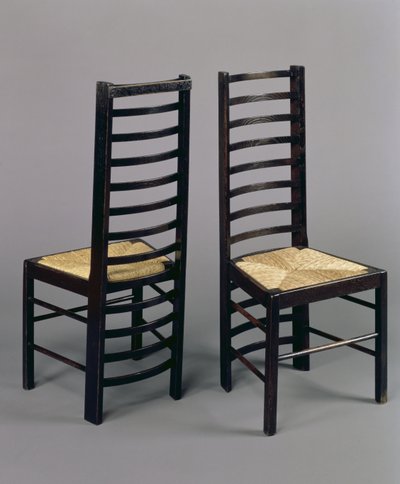 Ladderback chairs, c.1903 by Charles Rennie Mackintosh