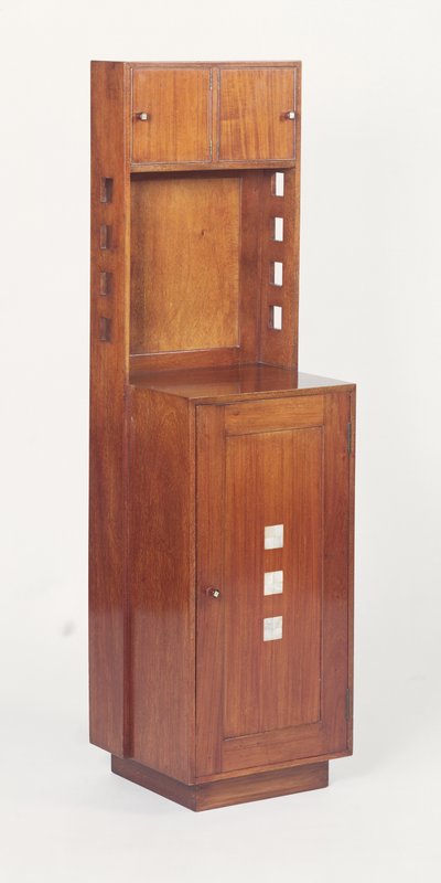 Mother-of-pearl inlaid bedside cabinet by Charles Rennie Mackintosh