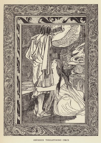 Odysseus threatening Circe by Sir John Charles Robinson