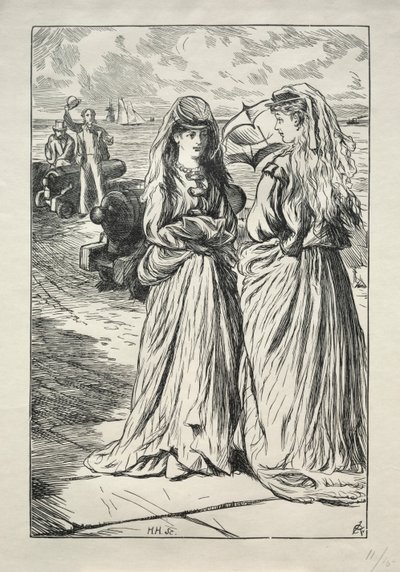 Lady Nelly - the Flirt by Charles Samuel Keene