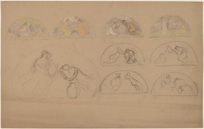 Studies for Lunettes by Charles Sprague Pearce