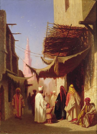 Street Scene, Cairo by Charles Theodore  Frere