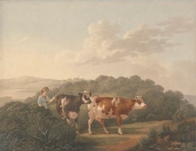 Woman with Cattle by Charles Towne